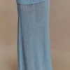 Petra gerimpelde gebreide maxi-rok – lichtblauw Petra gerimpelde gebreide maxi-rok – lichtblauw