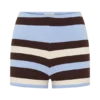 Philly gestreepte gebreide Short – Chocoladebruin/Blauw Philly gestreepte gebreide Short – Chocoladebruin/Blauw