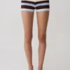 Philly gestreepte gebreide Short – Chocoladebruin/Blauw Philly gestreepte gebreide Short – Chocoladebruin/Blauw