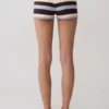Philly gestreepte gebreide Short – Chocoladebruin/Blauw Philly gestreepte gebreide Short – Chocoladebruin/Blauw