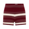Philly Stripe gebreide Short – Bordeauxrood/Crème Philly Stripe gebreide Short – Bordeauxrood/Crème