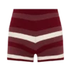 Philly Stripe gebreide Short – Bordeauxrood/Crème Philly Stripe gebreide Short – Bordeauxrood/Crème