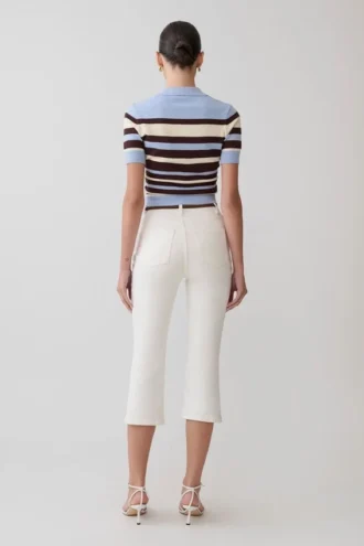 Mary Denim Capri – Wit