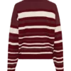 Philly Stripe gebreide trui met lange mouwen – Bordeauxrood/Crème Philly Stripe gebreide trui met lange mouwen – Bordeauxrood/Crème