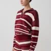 Philly Stripe gebreide trui met lange mouwen – Bordeauxrood/Crème Philly Stripe gebreide trui met lange mouwen – Bordeauxrood/Crème