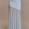 Portia maxi-rok van scuba en mesh – lichtblauw Portia maxi-rok van scuba en mesh – lichtblauw