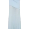 Portia maxi-rok van scuba en mesh – lichtblauw Portia maxi-rok van scuba en mesh – lichtblauw