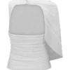 Pruedance slinky gedrapeerde top met mesh overlay – Wit Pruedance slinky gedrapeerde top met mesh overlay – Wit