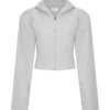 Quinn hoodie met rits – Lichtgrijs gemêleerd Quinn hoodie met rits – Lichtgrijs gemêleerd