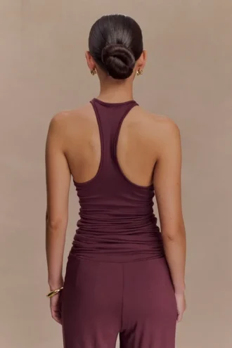 Ramona modale tanktop met hardware – Mahogany