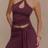 Ramona modale tanktop met hardware – Mahogany Ramona modale tanktop met hardware – Mahogany