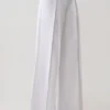 Raya linnen broek met middelhoge taille en wijde pijpen – Wit Raya linnen broek met middelhoge taille en wijde pijpen – Wit