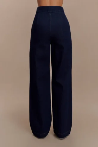 Rayne Denim-jeans met wijde pijpen – Indigoblauw