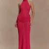 Reece haltertop maxi-jurk van gebreide stof – Dragonfruit