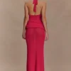 Reece haltertop maxi-jurk van gebreide stof – Dragonfruit