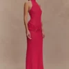 Reece haltertop maxi-jurk van gebreide stof – Dragonfruit