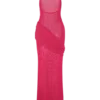 Reece haltertop maxi-jurk van gebreide stof – Dragonfruit