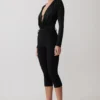 Ren Cowl Slinky Bodysuit met lange mouwen – Zwart Ren Cowl Slinky Bodysuit met lange mouwen – Zwart