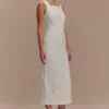 Reyna Denim midi-jurk – Wit Reyna Denim midi-jurk – Wit