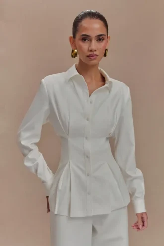 Rhia oversized overhemd – Wit