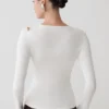 Ricky gebreide top met lange mouwen en lang model – ivoor Ricky gebreide top met lange mouwen en lang model – ivoor