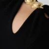 Ricky gebreide top met lange mouwen en lang model – Zwart Ricky gebreide top met lange mouwen en lang model – Zwart