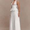 River gerimpelde maxi-rok – Wit River gerimpelde maxi-rok – Wit