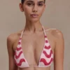 Robyn driehoekige bikinitop met kralen – Roze Robyn driehoekige bikinitop met kralen – Roze