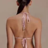 Robyn driehoekige bikinitop met kralen – Roze Robyn driehoekige bikinitop met kralen – Roze