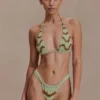 Robyn driehoekige bikinitop met kralen – Salie Robyn driehoekige bikinitop met kralen – Salie