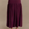 Romaine gebreid midi-rok – Wijnrood Romaine gebreid midi-rok – Wijnrood
