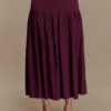 Romaine gebreid midi-rok – Wijnrood Romaine gebreid midi-rok – Wijnrood