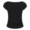 Romana mesh top met korte mouwen – Zwart