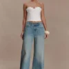 Romi mid-rise jeans met wijde pijpen – vervaagd middenblauw Romi mid-rise jeans met wijde pijpen – vervaagd middenblauw
