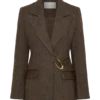 Romy gestructureerde blazer met hardware – visgraat Romy gestructureerde blazer met hardware – visgraat