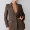 Romy gestructureerde blazer met hardware – visgraat Romy gestructureerde blazer met hardware – visgraat