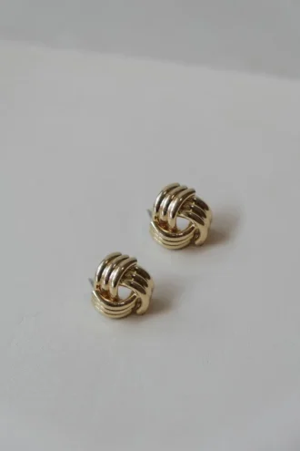 Rowan geknoopte oorbellen – goud