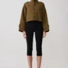 Rue bomberjack met trechterhals – Khaki Rue bomberjack met trechterhals – Khaki