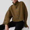 Rue bomberjack met trechterhals – Khaki Rue bomberjack met trechterhals – Khaki