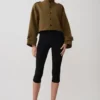 Rue bomberjack met trechterhals – Khaki Rue bomberjack met trechterhals – Khaki