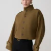 Rue bomberjack met trechterhals – Khaki Rue bomberjack met trechterhals – Khaki