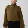 Rue bomberjack met trechterhals – Khaki Rue bomberjack met trechterhals – Khaki