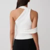 Sable Crossover Crêpe Haltertop – Wit Sable Crossover Crêpe Haltertop – Wit