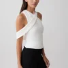 Sable Crossover Crêpe Haltertop – Wit Sable Crossover Crêpe Haltertop – Wit