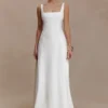 Salma katoenen maxi-jurk met verlaagde taille – Wit Salma katoenen maxi-jurk met verlaagde taille – Wit