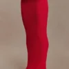 Samira gebreide maxi-rok met beugels – Rood Samira gebreide maxi-rok met beugels – Rood