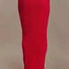 Samira gebreide maxi-rok met beugels – Rood Samira gebreide maxi-rok met beugels – Rood