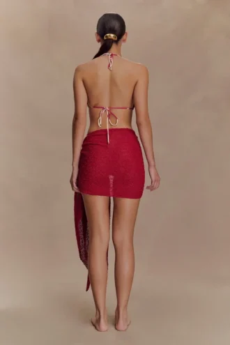 Sammy Bouclé gebreide cover-up – Dragonfruit Sammy Bouclé gebreide cover-up – Dragonfruit