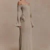 Sandrine Lurex gebreide maxi-jurk – Goud Sandrine Lurex gebreide maxi-jurk – Goud