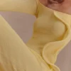 Sandrine off-shoulder gebreide maxi-jurk – Lemon Sandrine off-shoulder gebreide maxi-jurk – Lemon